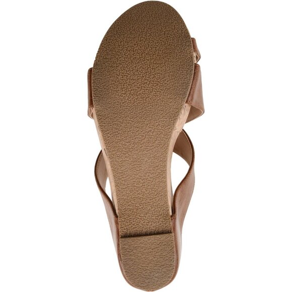 NWT Journee Collection Womens Rayna Heeled Sandal RAYNA-SANDAL Brown 9M - Picture 4 of 12